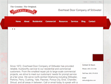 Tablet Screenshot of overheaddoorstillwater.com